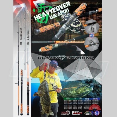 LEMAX BLACK DIAMOND BD-C 76HJ Jigging Boat Rod Casting Version 2.30m 30-250gr