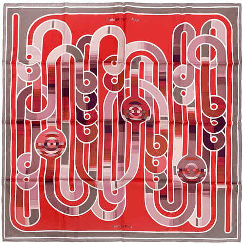 Hermes Scarf MELODIE CHROMATIQUE 90cm Silk Foulard Carre VIRGINIE JAMIN - Picture 1 of 8