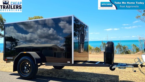 AUSTRALIAN Made 8x5 Enclosed 750kg ATM Cargo Trailer 1200mm High Spare Tyre - Picture 4 of 8