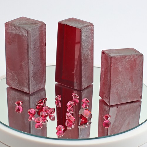 Rough Light Ruby Nano Crystal Gem Heat Resistant Raw Faceting Grade Stone (RL) - Picture 7 of 7