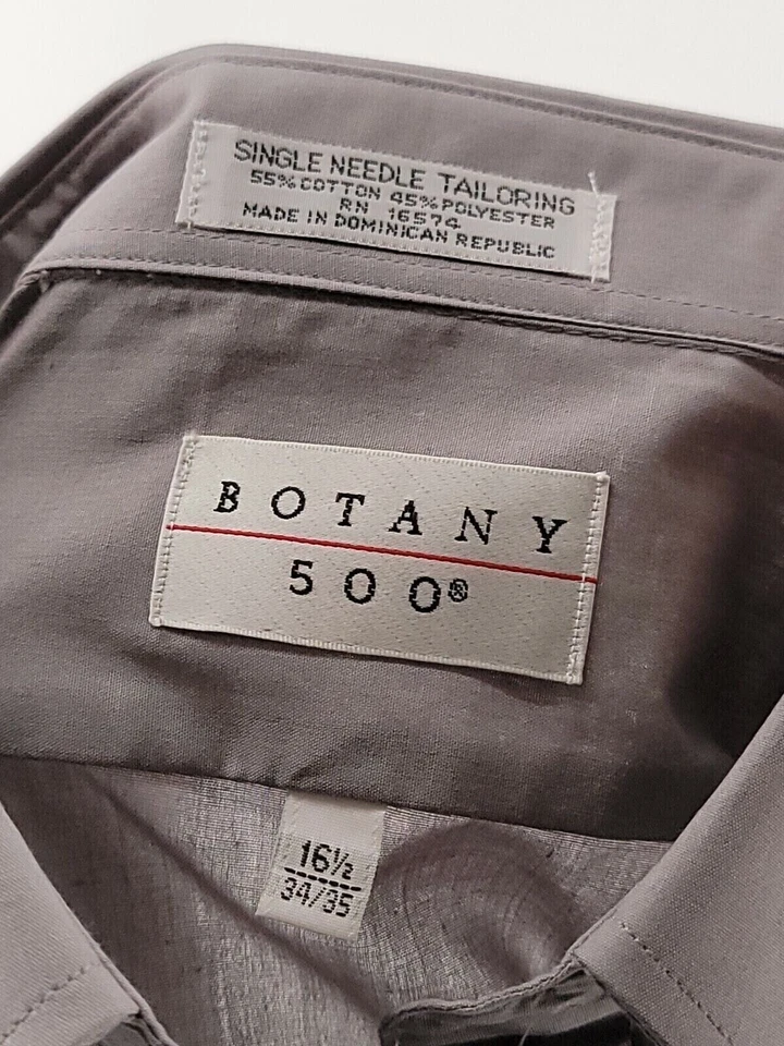 Новый с Ярлыками Botany 500 рубашка мужской взрослый размер 16,5 34/35 цвет серый длинным рукавом на пуговицах - Изображение 3 из 4