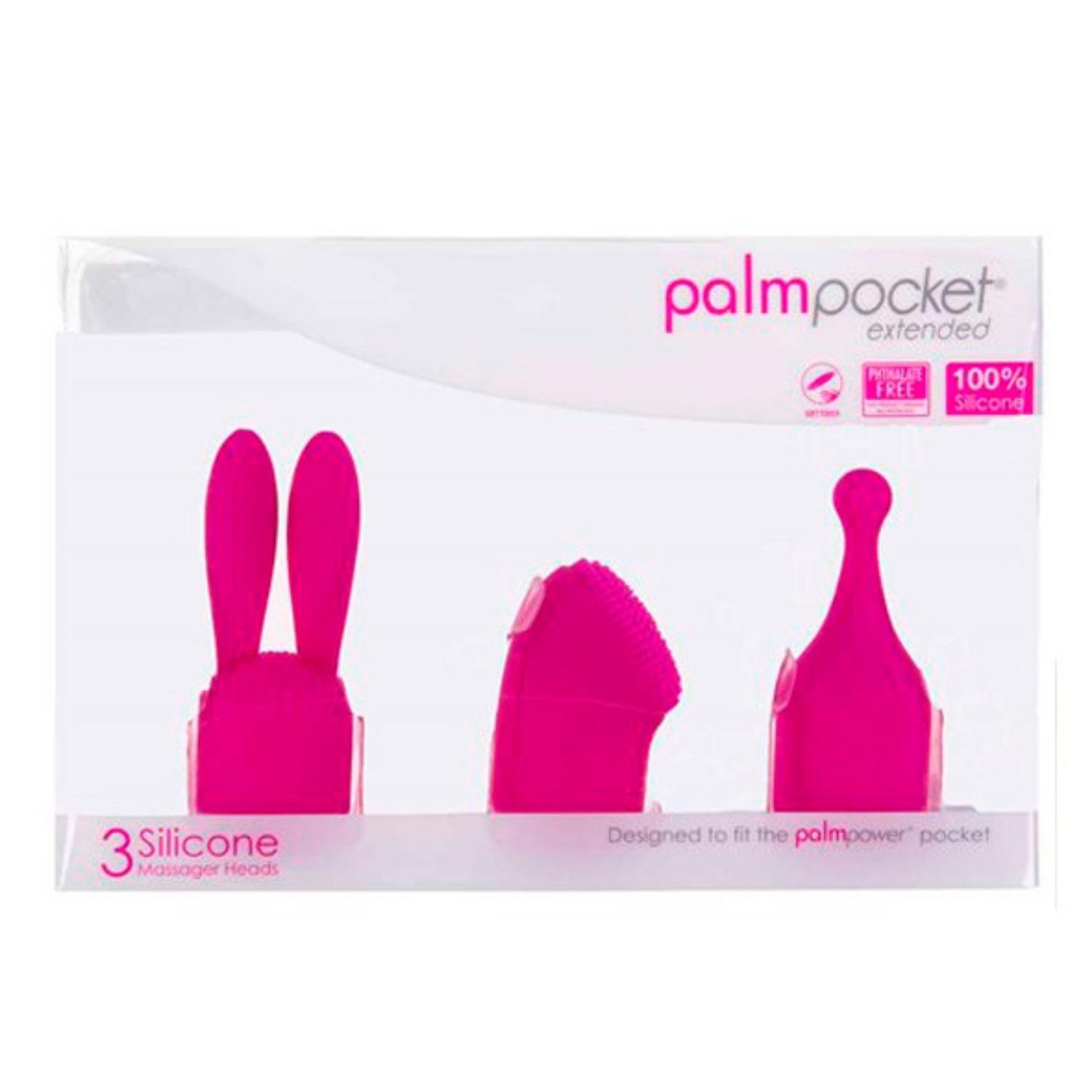 Palm Power - Accesorios De Silicona Pocket Extended En Oferta Palm Power Pocket Massageaufsätze 3Er Set Pink Silikon Extended Wellness Massage