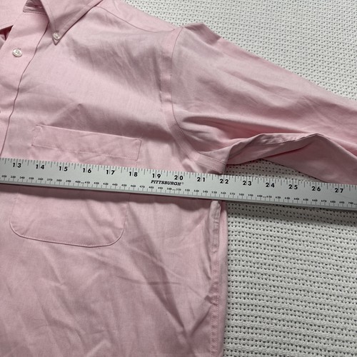 Izod "80's 2 Ply Pinpoint" Button Front Shirt Men's Size 15.5 32/33 LIGHT CORAL - Picture 8 of 8