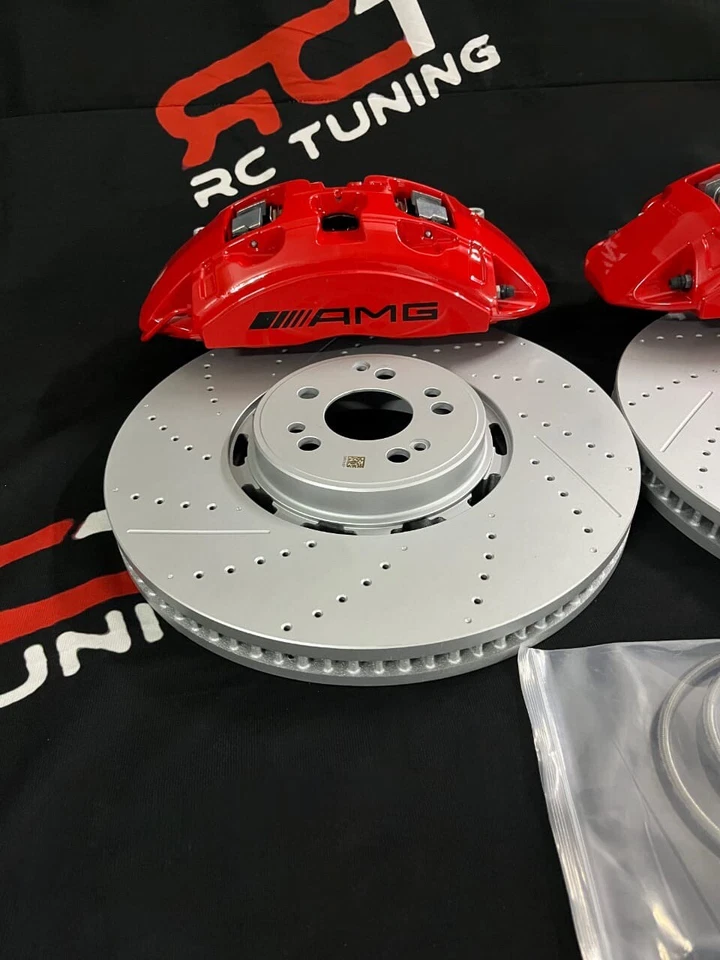 Kit de frenos delanteros traseros rojos originales Mercedes-Benz GLS63 GLE63 W167 AMG Foto 2 de 4