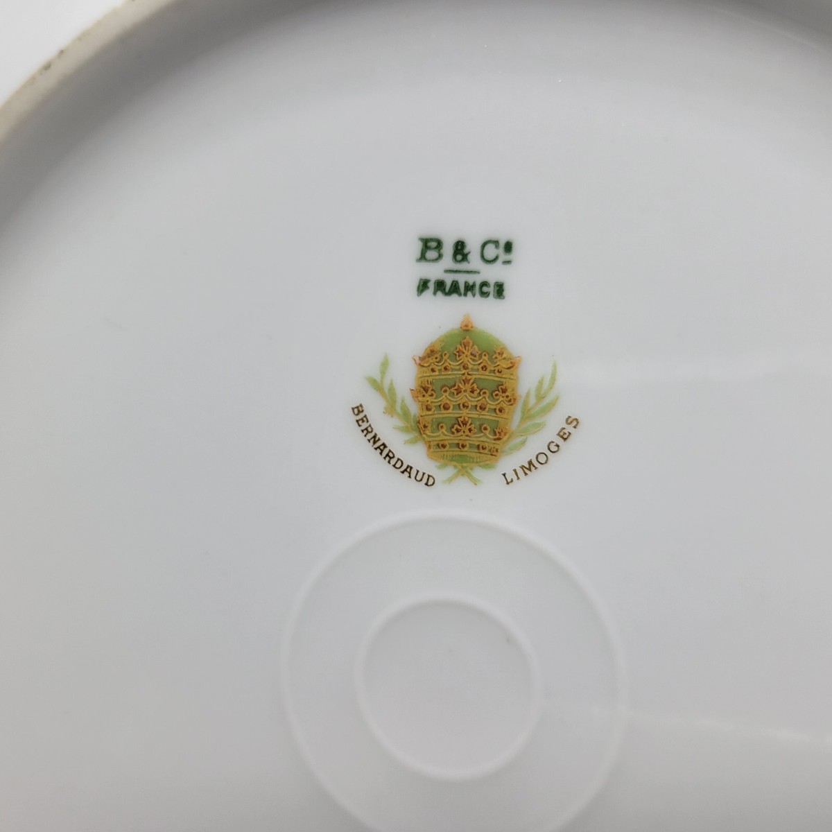 Vintage B&C! Bernardaud Limoges France Dinner Plate Red and