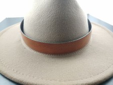BROWN snake skin hatband hat band adjustable HANDMADE Western cowboy cowgirl