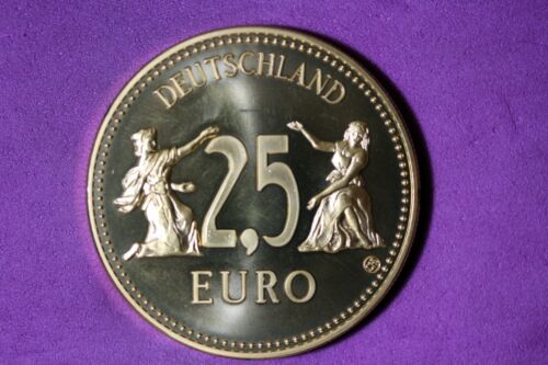 ESTATE FIND 1997 - Germany 2.5 Euro Trial (fantasy) Strike Brass!! #N04530 - Picture 2 of 2