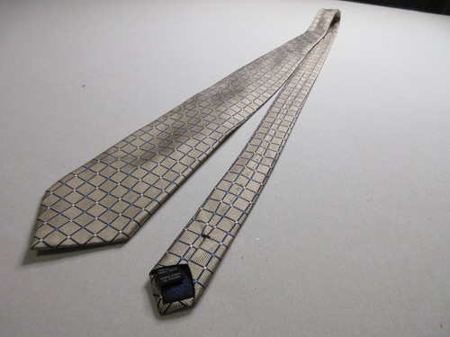 Jos. A. Bank Taupe Block Square Pattern Silk Neck Tie Men's One Size NWT - Picture 2 of 11