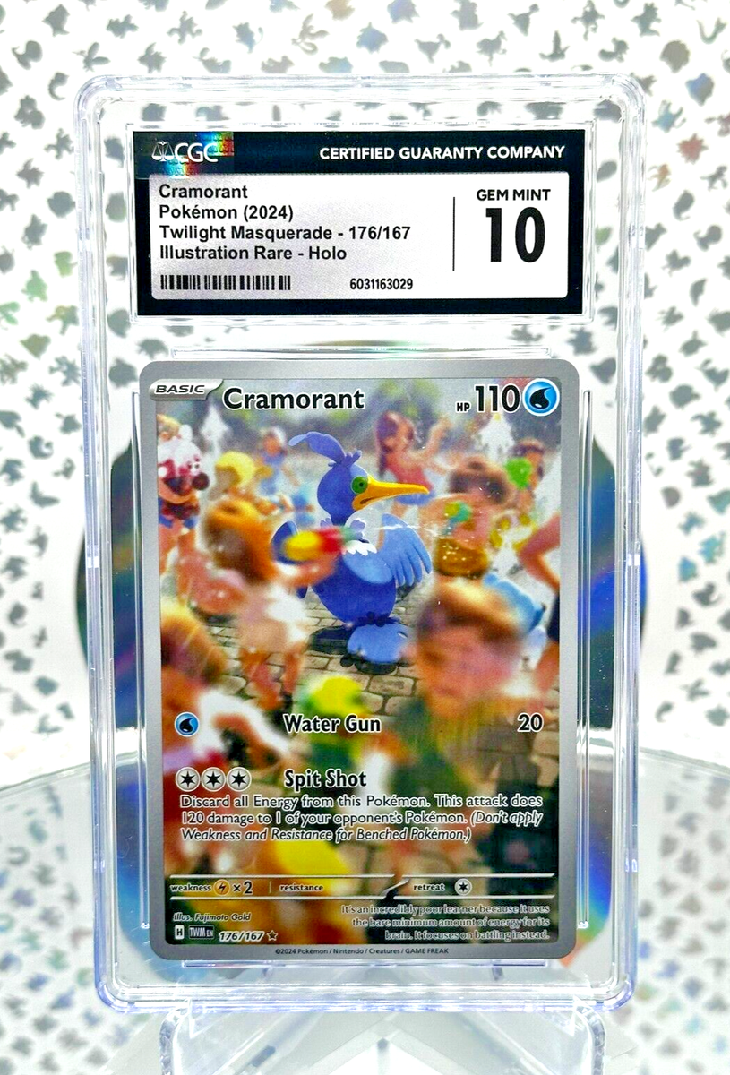 CGC 10 Cramorant 176 Twilight Masquerade Secret Illustration Rare Pokemon  Card