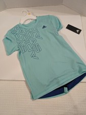 Adidas Boys Light Green/Black 2 Piece Short Set Size 7