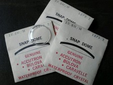 Lot Of 3 NOS Bulova 1279-2 Snap Dome 18.6mm Wristwatch Crystals Parts Spares