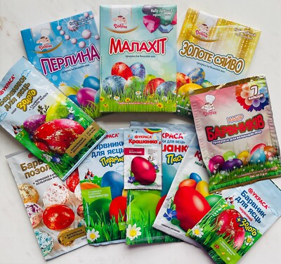 Osterei Deko Farbstoffe Ausmalen Краска для яиц Пасха verschiedene Sorten