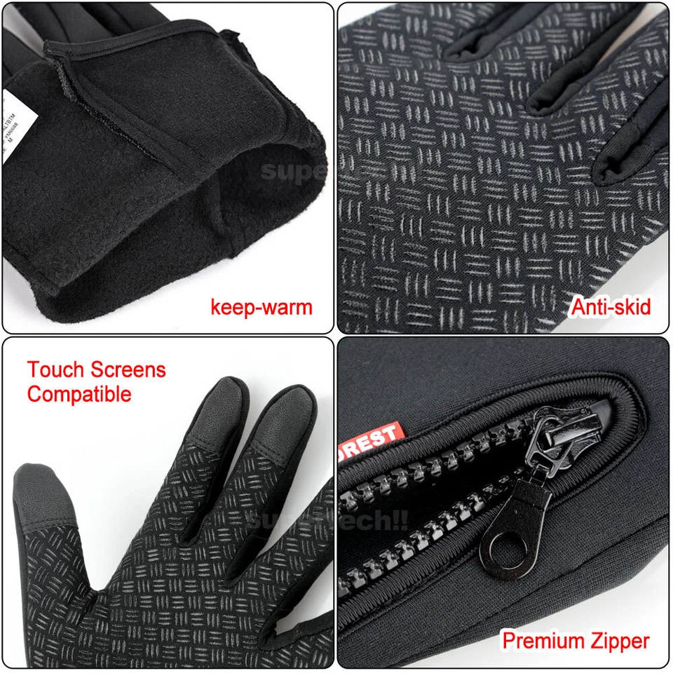 2025 Winter Gloves Waterproof Touch Screen Gloves Cycling Gloves Windproof Warm - image 4 of 4