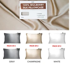 100% Mulberry Silk Pillowcase Christmas Gifts for Hair and Skin With Zipper