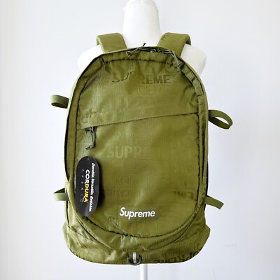 Authentic New SUPREME Olive Army Green Backpack SS19 Bag