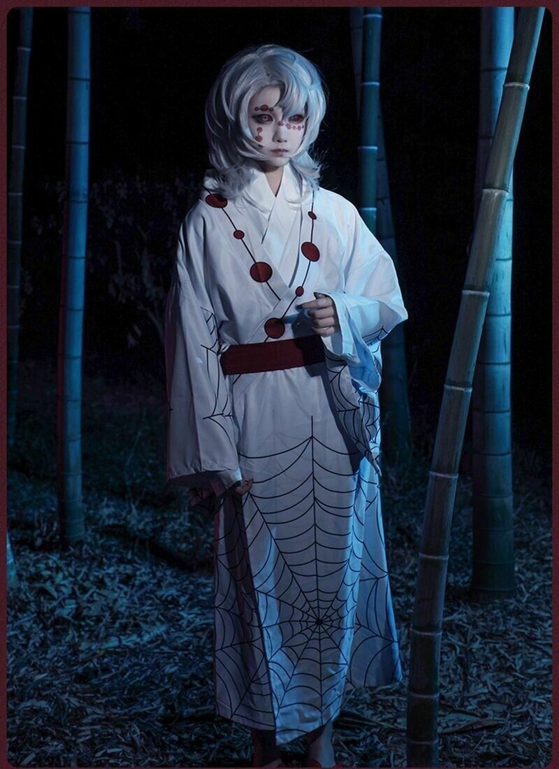 Cosplay Demon Slayer Kimetsu no Yaiba Spider Hill Rui's Mother Costume  Kimono