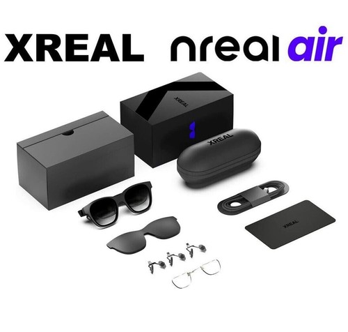 XREAL Air NRー7100RGL Color Black AR VR, New From Japan Beautiful Goods - Picture 3 of 4