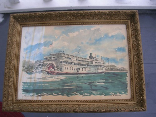 Paul N Norton 1909-1984 Water Color PRINT Steamboat Delta Queen Ship Signed - Picture 2 of 12