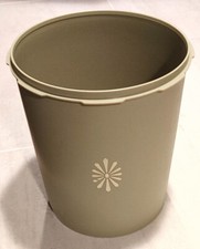Vintage Olive Green Tupperware Canister 805-1 w/ White Sunburst, Made in the USA