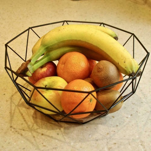 2 in 1 Banana Hanger with Fruit Bowl Metal Wire Stand Kitchen Countertop Storage - Picture 11 of 26