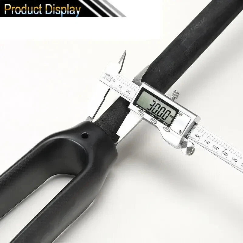 700C Ultralight Fork Full Carbon 1-1/8'' Road Bicycle Straight Tube Rigid Fork - Image 3 of 4
