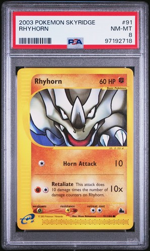 Rhyhorn graded PSA 8 for sale on eBay