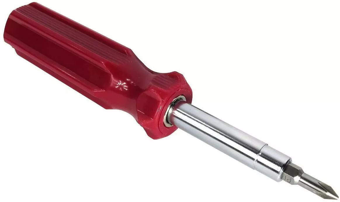 6 in 1 Flathead Slotted Phillips Reversible Screwdriver PH1 PH2