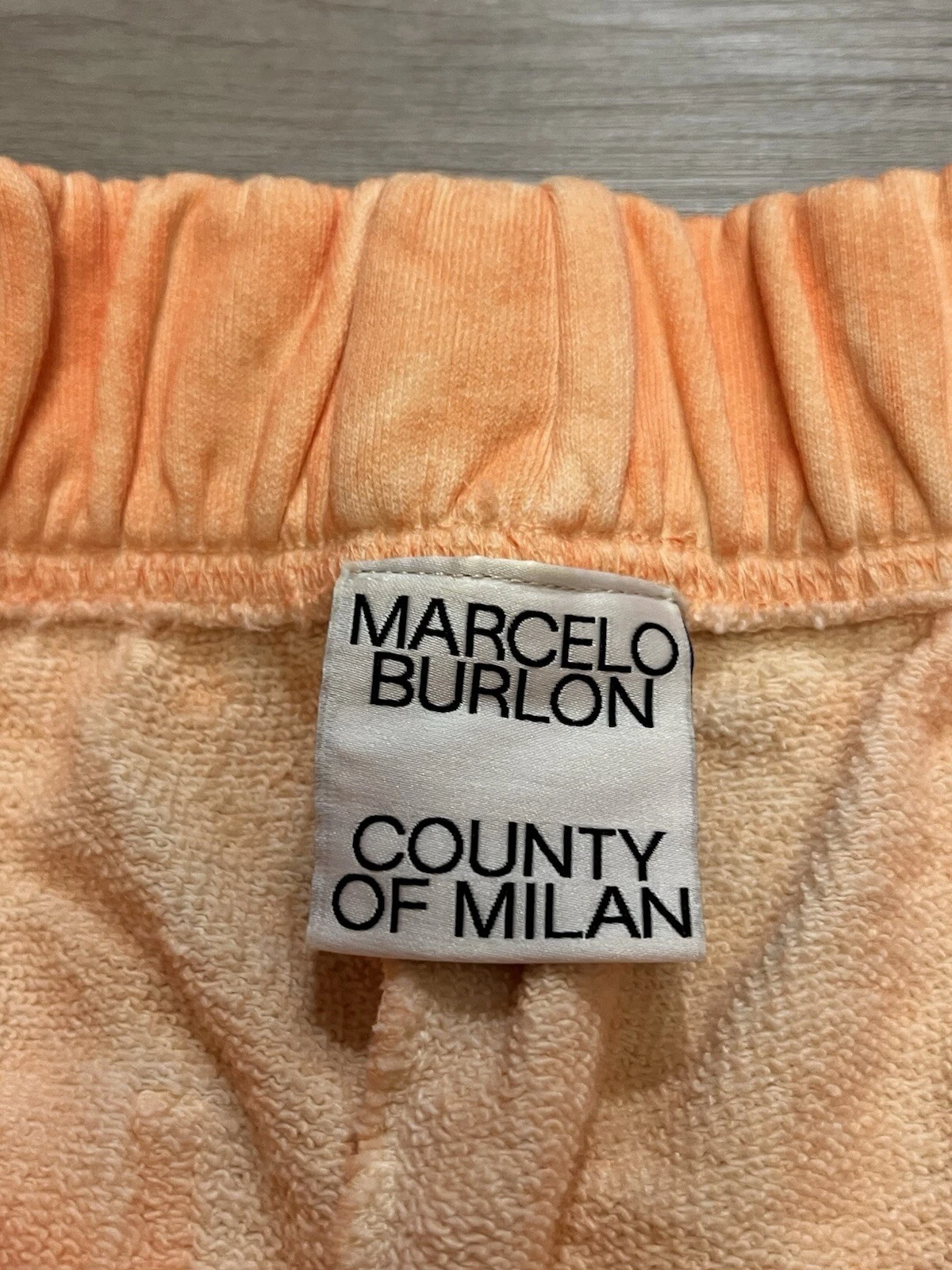 Bermuda Marcelo Burlon Sunset Peach pull on tempera incrociato logo tasche