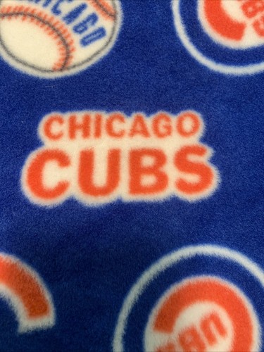 Chicago Cubs Anti-Pill Fleece Fabric 60” X 70” new - Picture 5 of 8