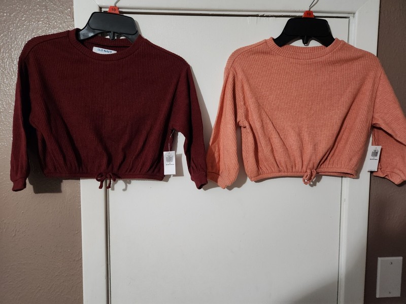 Lots of 2 NWT Toddler Girl's Old Navy Soft Knit, Burgundy and Coral, Size 3T