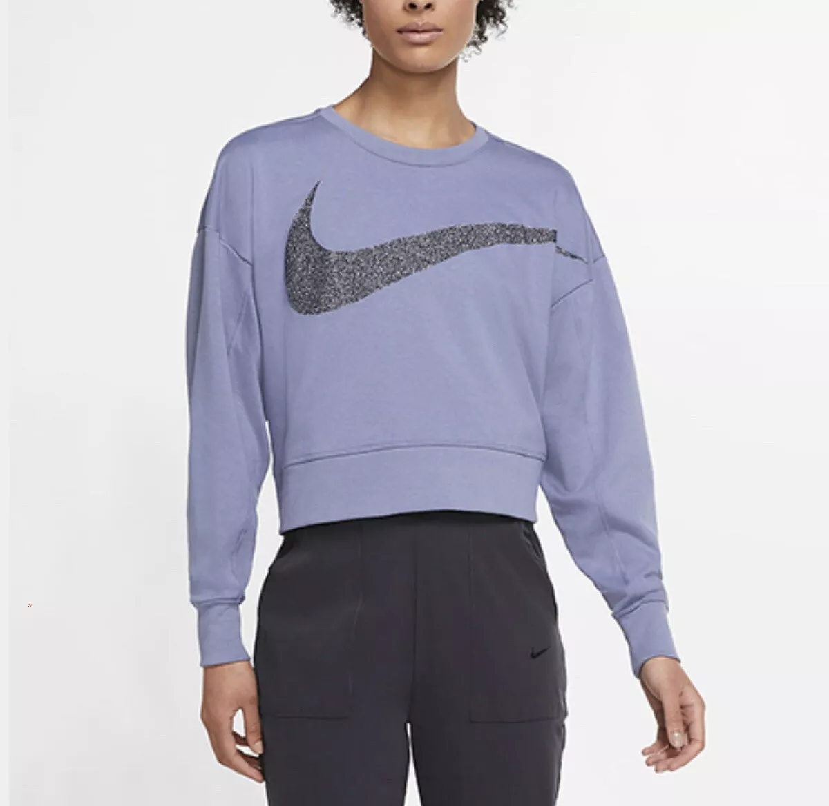 celebracion Serrado Envío Nike Women&#039;s Dri-FIT Get Fit Fleece Sparkle Logo Top Pullover  Oversized Medium | eBay