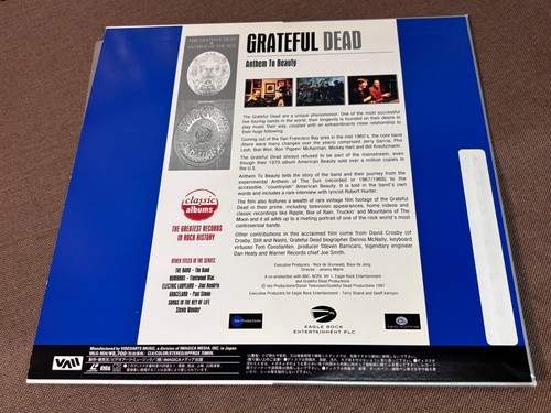 GRATEFUL DEAD Anthem To Beauty JAPAN Laser Disc LD VALG-1034 w/ INSERT library - Picture 10 of 21