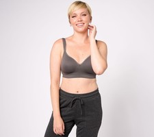 Breezies Women's Bra Sz 34D Air Effects Breathable Wirefree Silver A606702