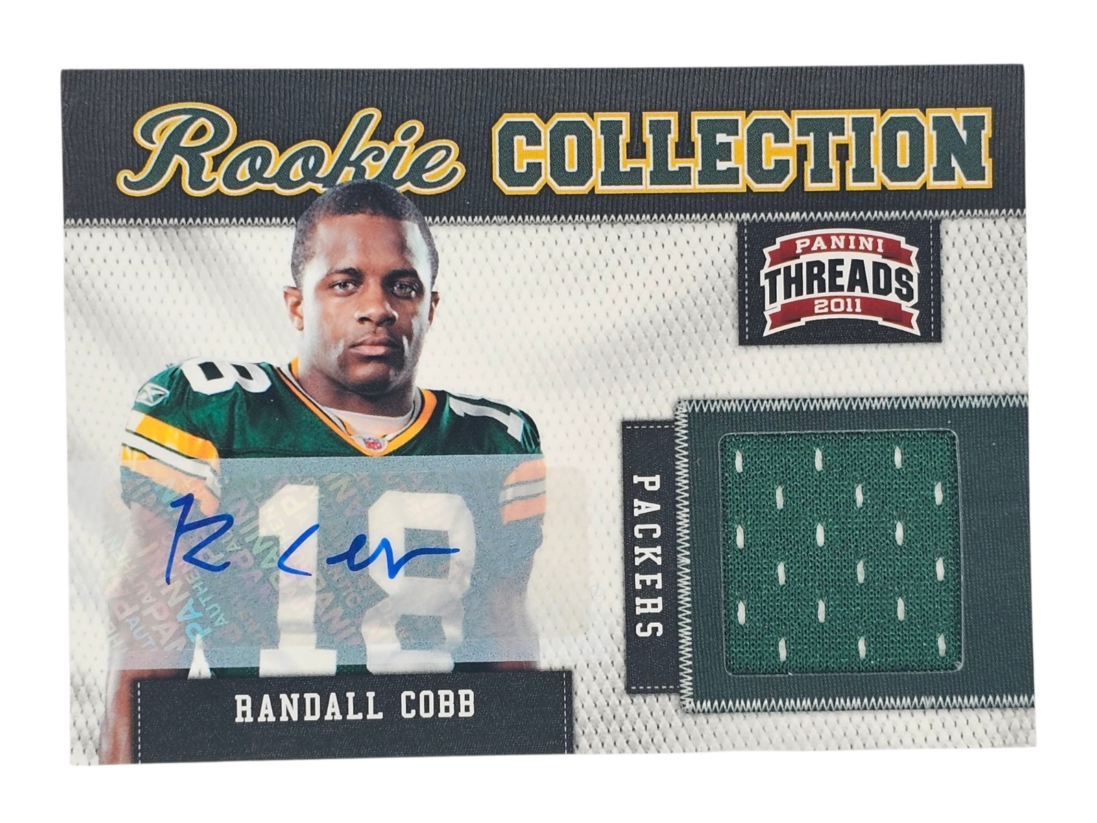 Randall Cobb Panini Threads Rookie Collection #26 Material Autograph