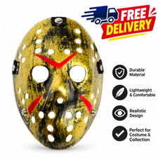 Jason voorhees Friday the 13th Part 3/4 THIN LIGHTWEIGHT mask hand painted