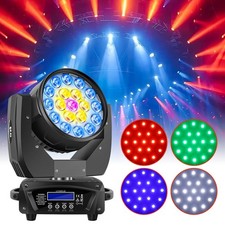 380W LED Zoom Wash Moving Head Light 19x20W RGBW Beam Stage Lighting DMX DJ Show