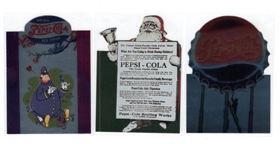 PEPSI-COLA PREMIUM 3-CARD DIE-CUT INSERT SET (DC1-DC3) 1996 DART NM/MINT