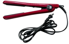 1" Professional Hair Styling Iron - Style House Ceramic Adj Heat Dual Volt - Red