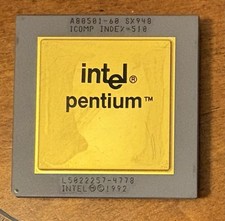 VERY RARE - INTEL PENTIUM GOLD - A80501-60 - ...