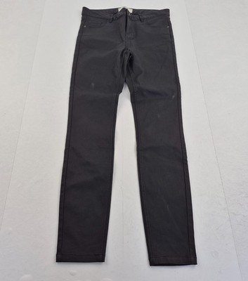 FAT FACE Jeans 10 schwarz Damen Denim Skinny Hose Wetlook