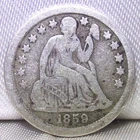 1859 P Seated Liberty Dime