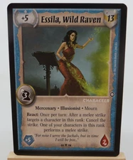 WARLORD Saga of the Storm CCG Character Card ESSILA WILD RAVEN 32/78 #896