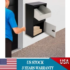 Parcel Post Drop Box Large Steel Lockable Letter Mail Packag Delivery Outdoor