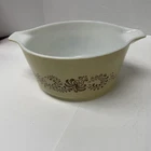 Vintage Pyrex homestead 474-B Brown Casserole Dish