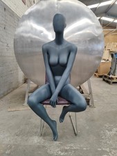 New Full Body Mannequin Female Seated Sitting With Head Retail Shop Window Dummy