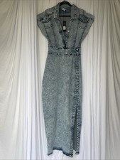 Fashion Nova Jean Dress Extra Large brand new text still on it