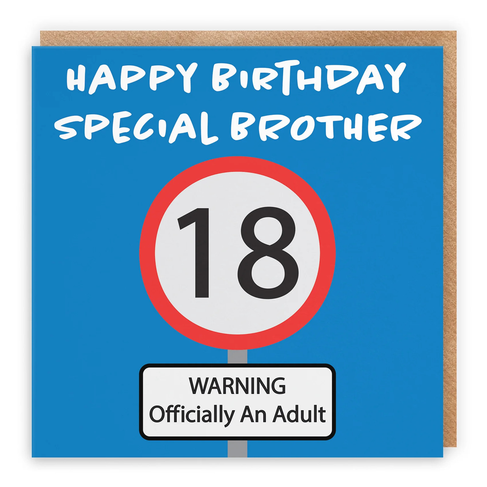 18th Brother Birthday Card Road Sign