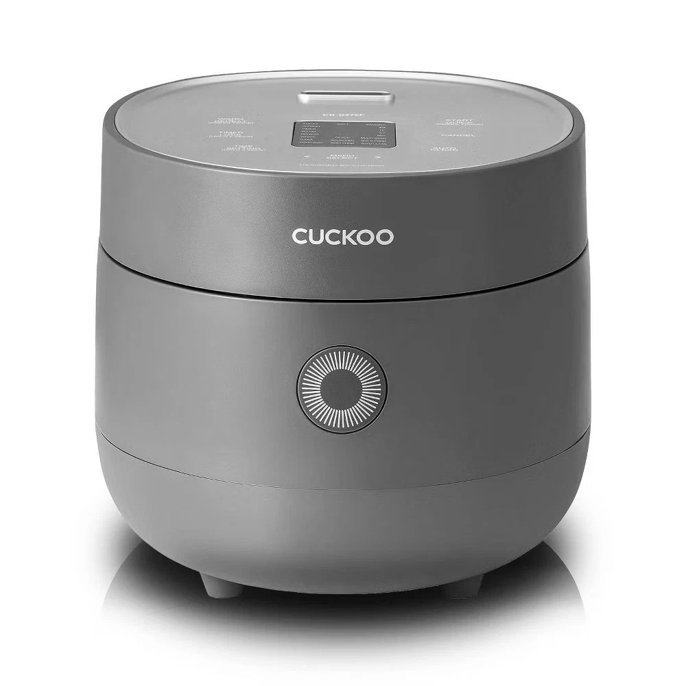 Cuckoo 6-Cup Micom Rice Cooker and Warmer Gray: 12 Settings, Automatic Keep