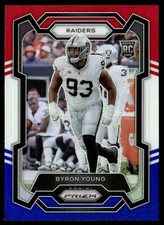 2023 Panini Prizm Red White & Blue Byron Young Rookie Las Vegas Raiders #355
