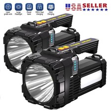 10000000LM Spotlight Rechargeable Flashlight Super Bright Outdoor Handheld Torch